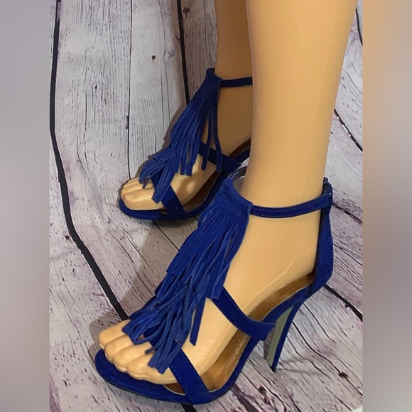 Royal blue fringe stiletto heels. Size: 7, Brand: Madden Girl, Heels: 4” - Picture 3 of 9